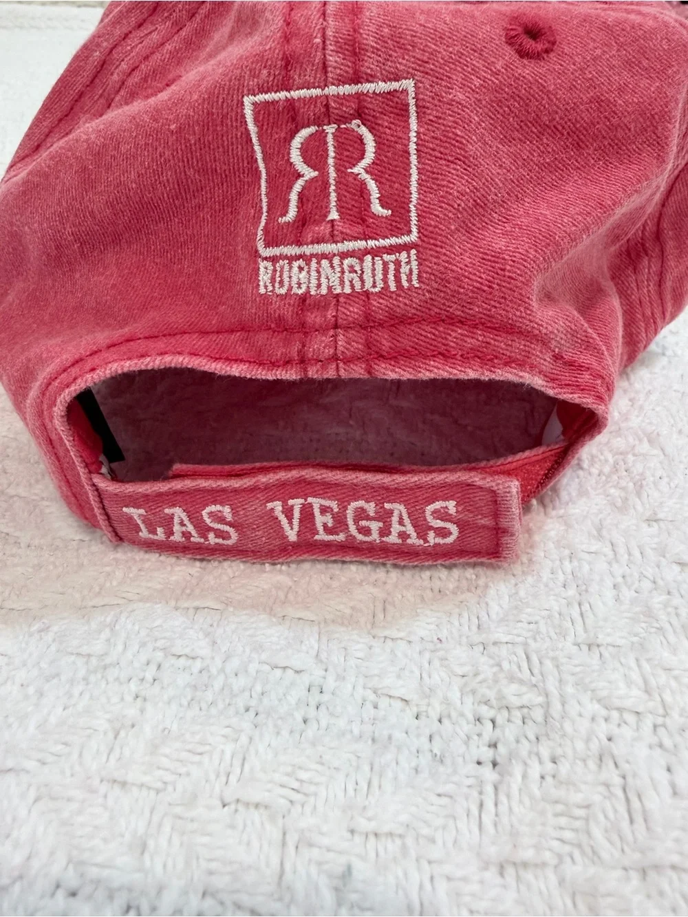 Robin Ruth Woman’s Red 'LV' Las Vegas Patch Baseball Hat
